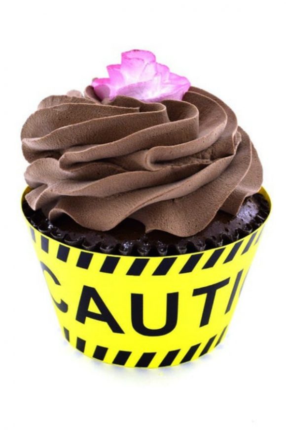 Quarantine Tape Cupcake Wrappers