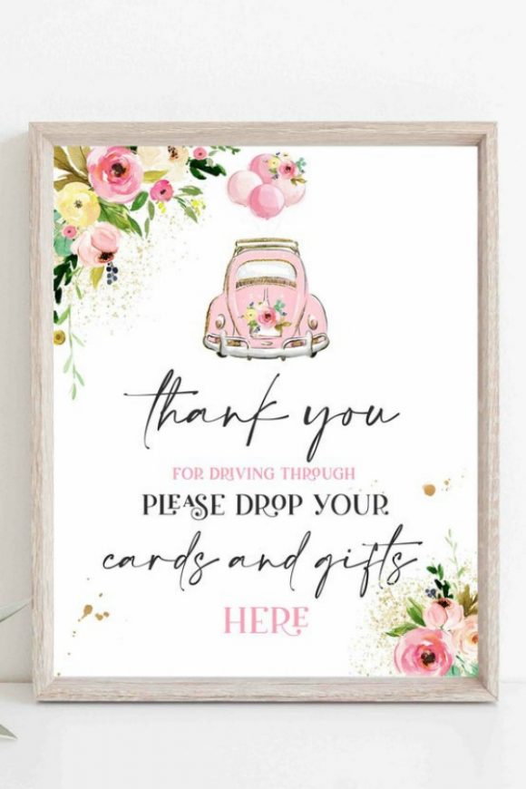 'Cards and Gifts'Drive-By Baby Shower Sign