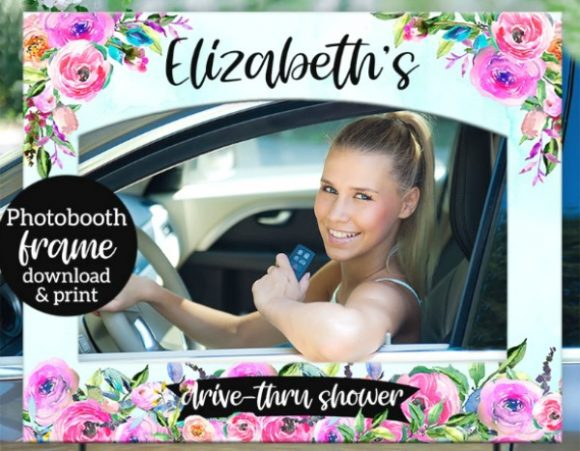 Drive-thru Baby Shower Photo Booth Frame