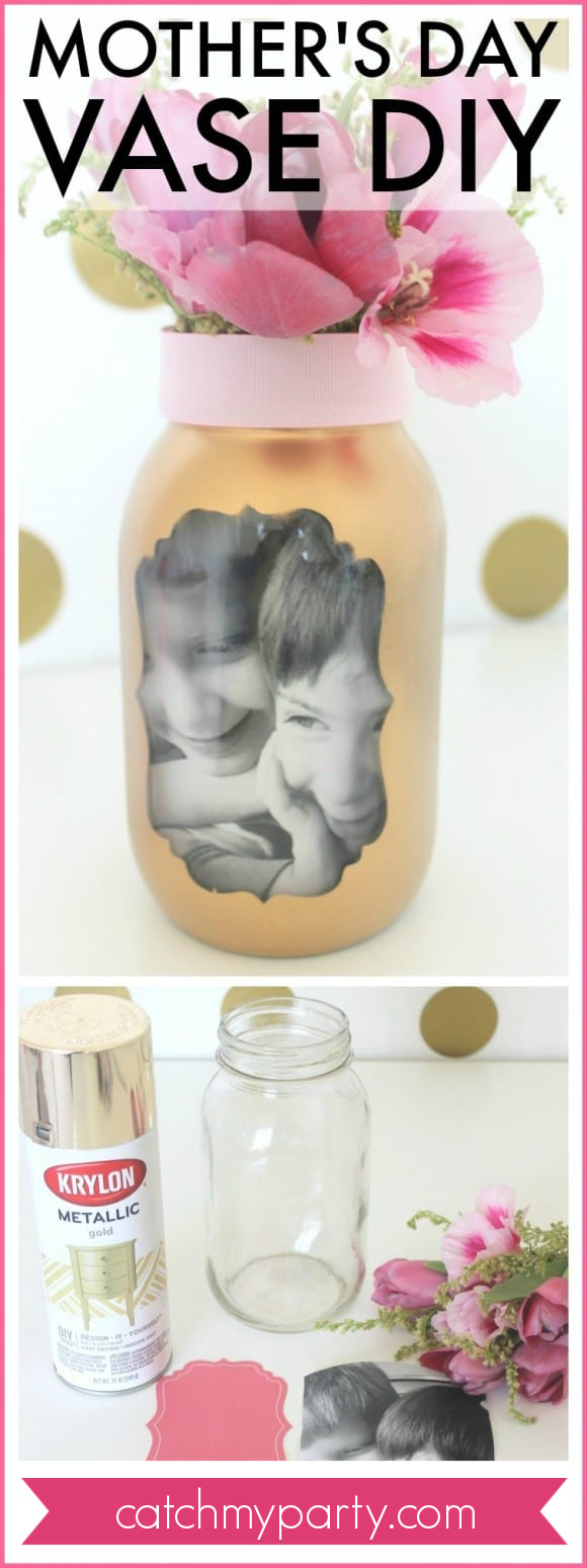 Easy Mother's Day Photo Vase Craft 