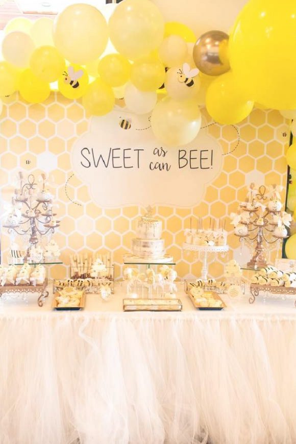 Bumble Bee themed Baby Shower | CatchMyParty.com Bumble Bee themed Baby Shower