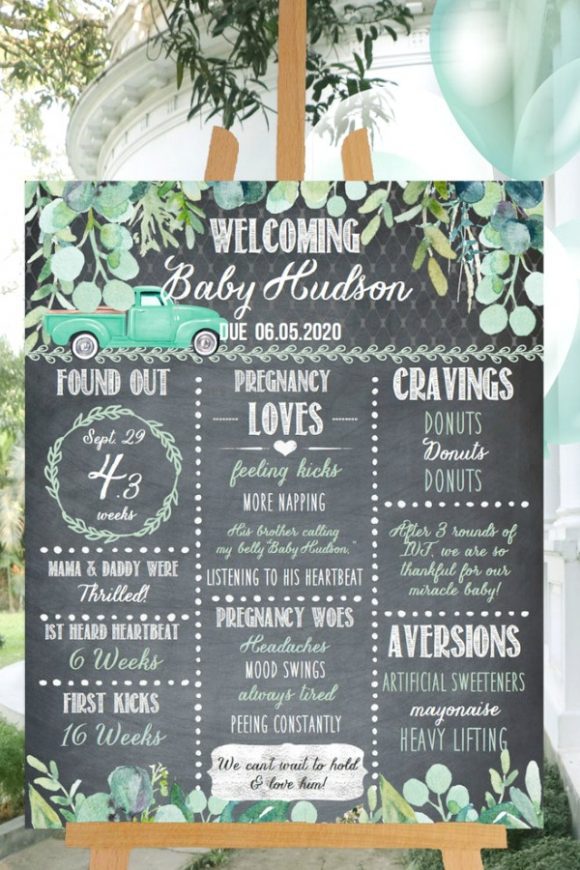 Chalkboard Baby Shower Poster