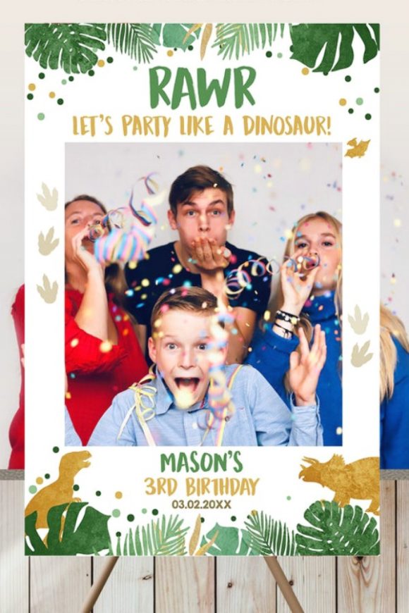 Dinosaur Photo Booth Frame