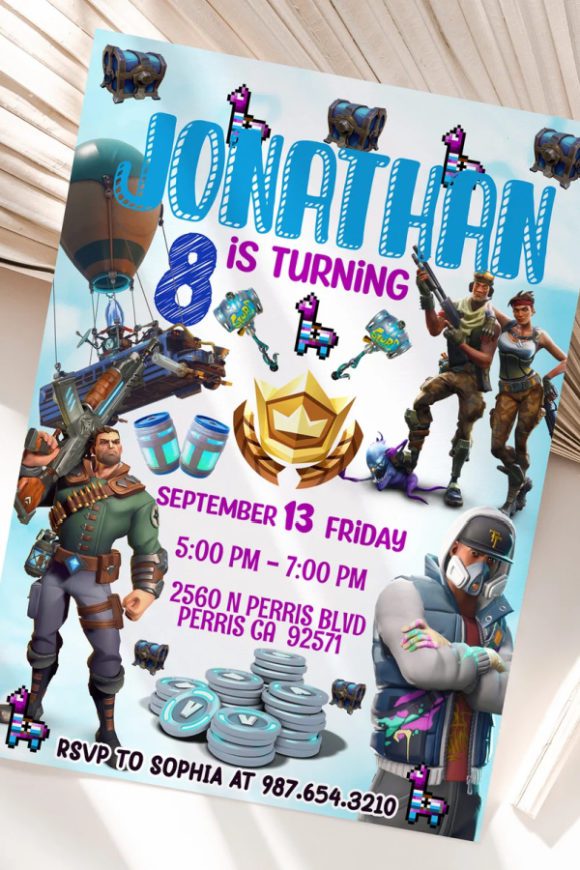 Fortnite Party Invitation