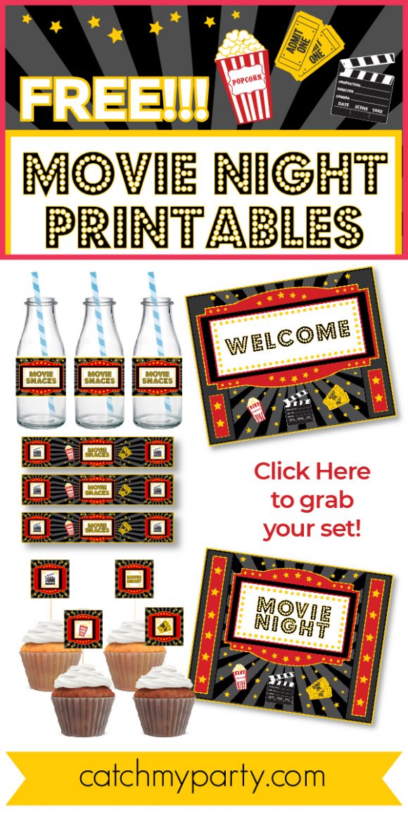 FREE Movie Night Party Printables