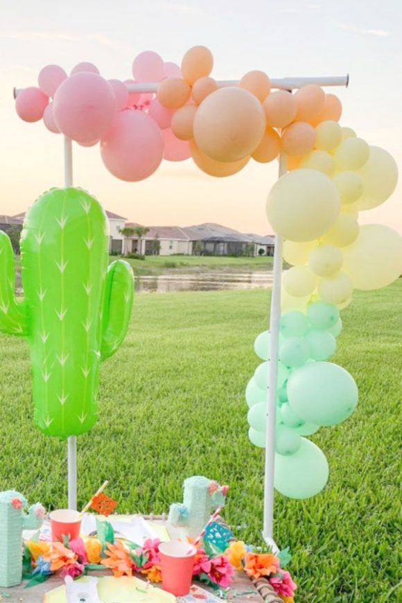 Rainbow Balloon Garland