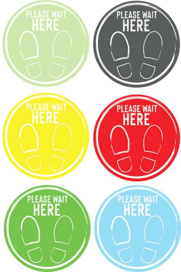 Social Distancing Floor Stickers