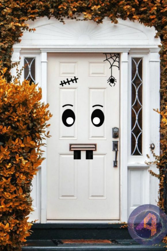 Halloween Front Door Monster Face