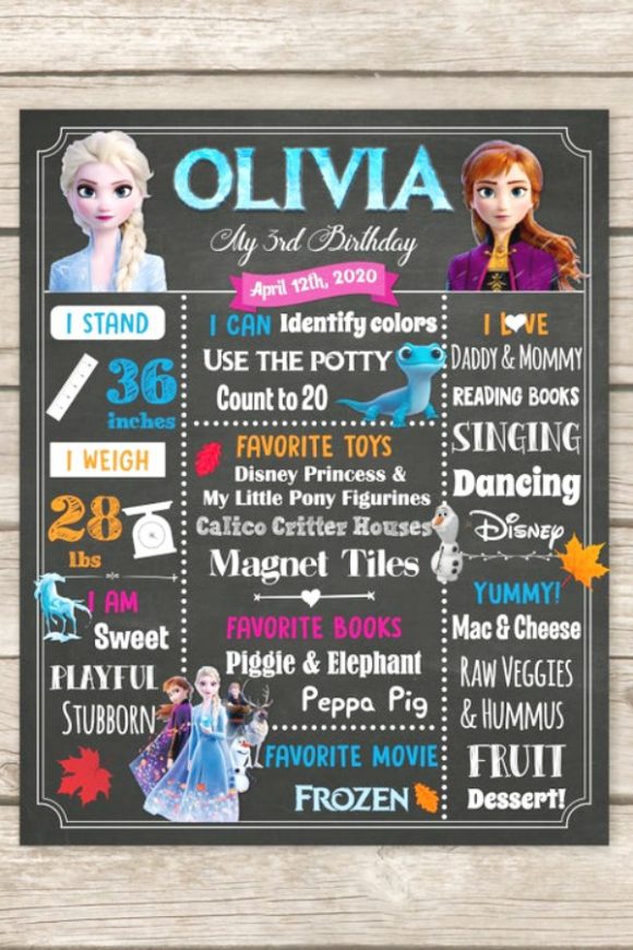 Frozen 2 birthday poster