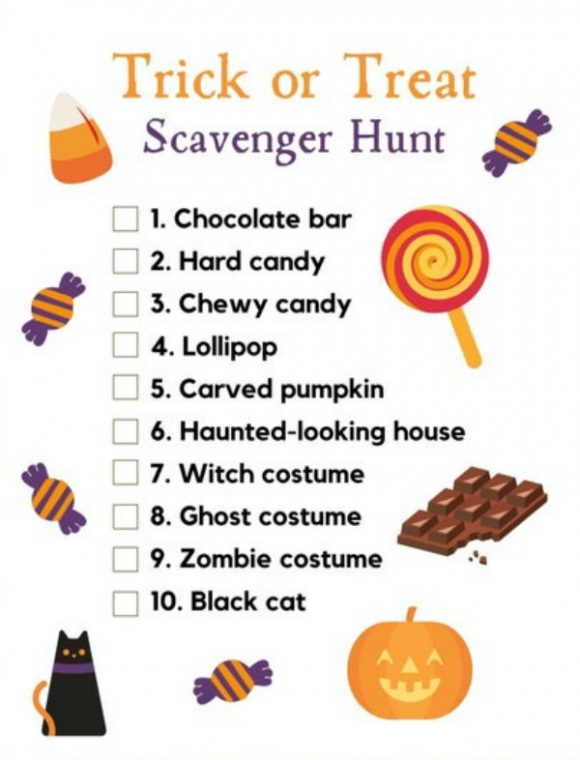 Trick or Treat Scavenger Hunt