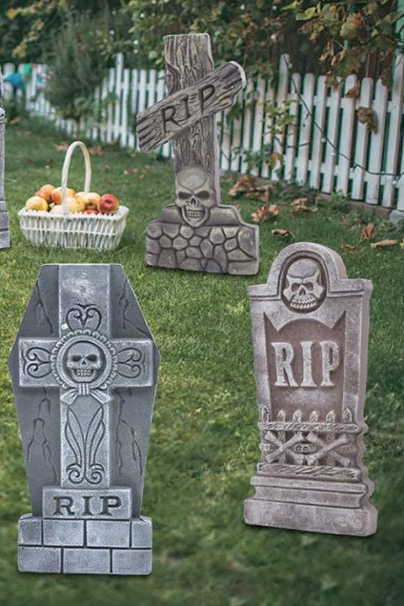 Halloween Graveyard Tombstones