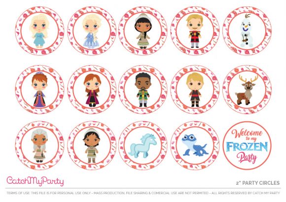 FREE Frozen 2 Party Printables - Cupcake Toppers