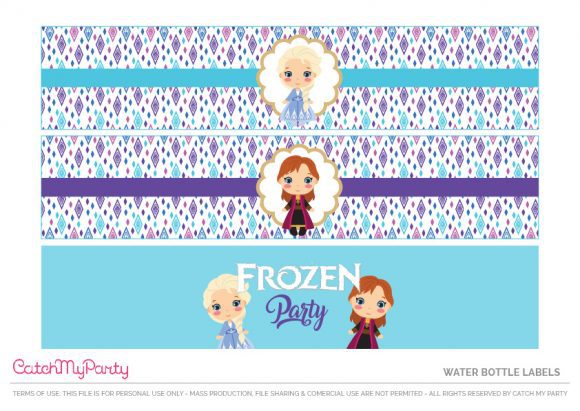 FREE Frozen 2 Party Printables - Water Bottle Labels