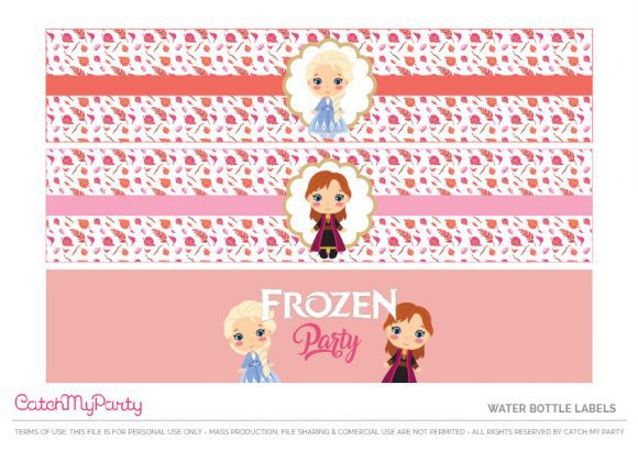 FREE Frozen 2 Party Printables - Water Bottle Labels