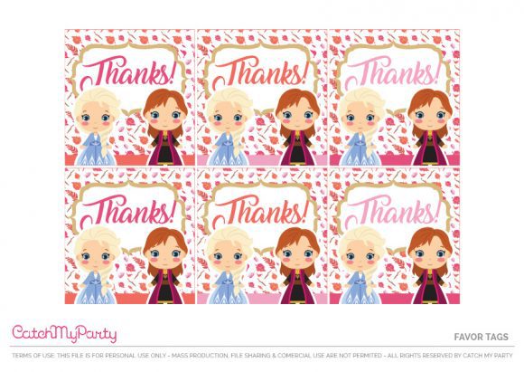 FREE Frozen 2 Party Printables - Favor Tags
