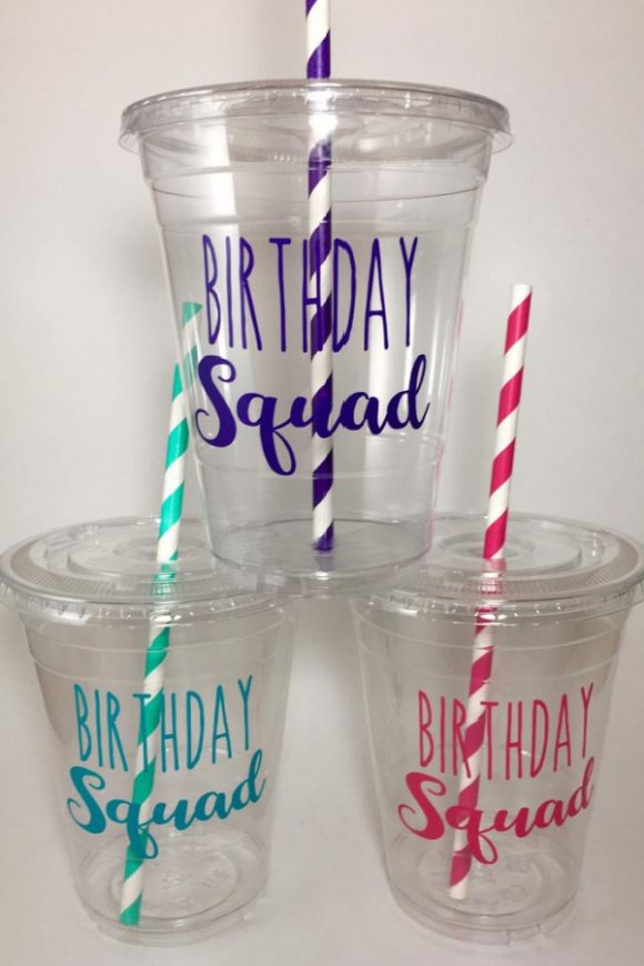 Disposable Birthday Squad Party Cups 