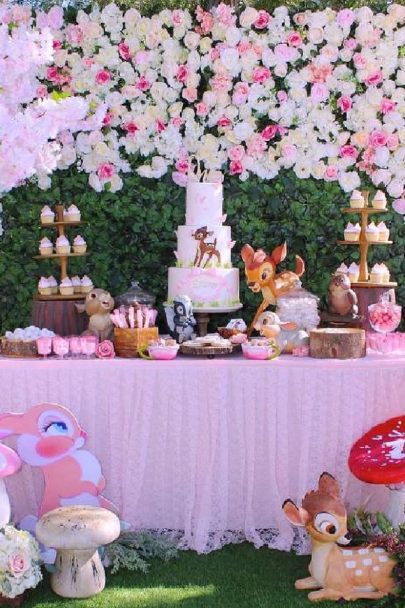 Bambi 1st birthday party | CatchMyParty.com