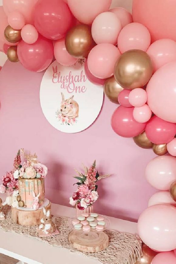Bunny 1st birthday party | CatchMyParty.com