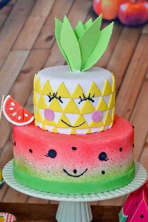 Fruit 1st birthday party | CatchMyParty.com Fruit 1st birthday party