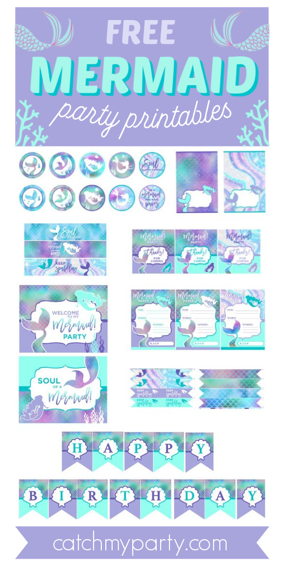 Download These Fabulous Free Mermaid Printables Now! - The Catch My ...