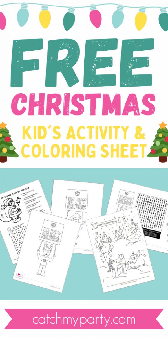 Download these FREE Christmas Kids' Activity & Coloring Sheets