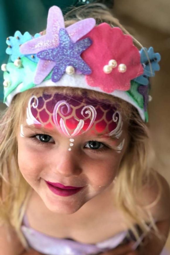 Mermaid Face Painting | CatchMyParty.com Mermaid Face Painting