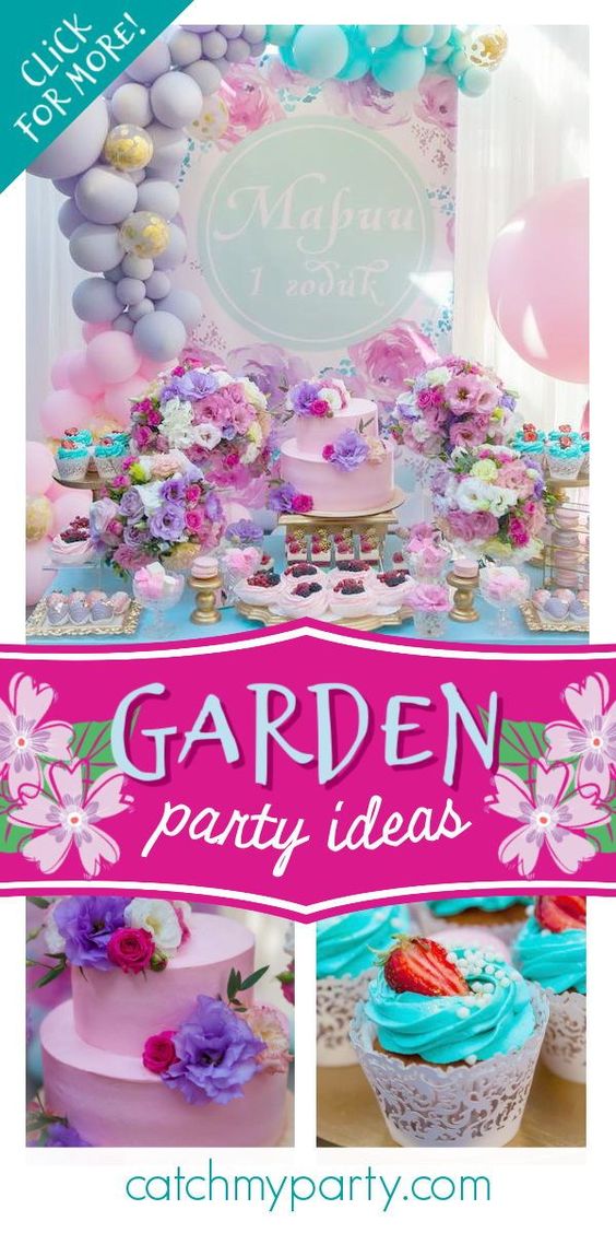 Garden birthday party | CatchMyParty.com Garden birthday party