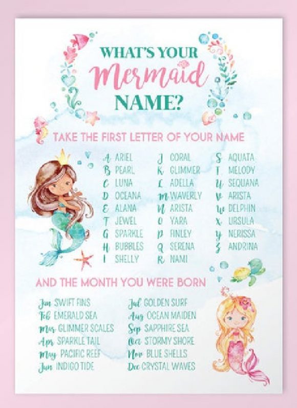 What's Your Mermaid Name? | CatchMyParty.com What's Your Mermaid Name?