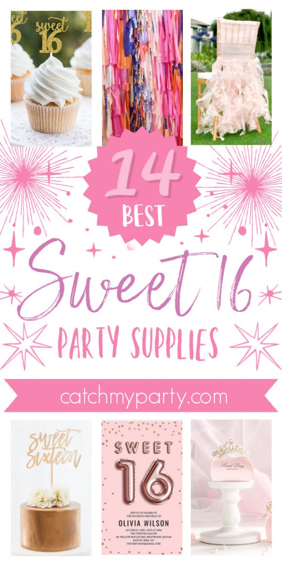 Sweet 16 birthday party supplies