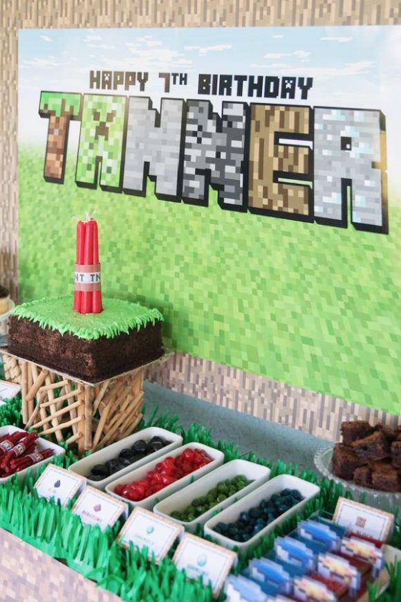 TNT Minecraft Birthday Party