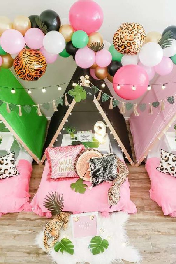 Safari Sleepover Birthday Party 