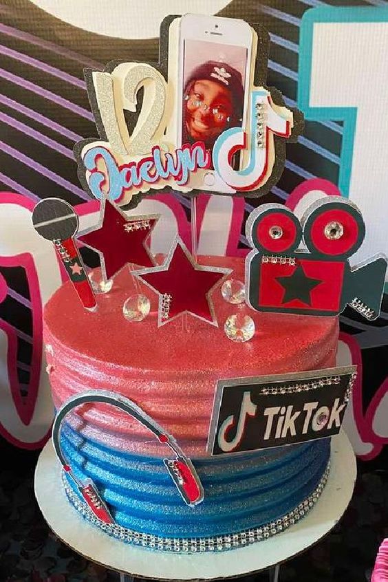 Fun TikToker Birthday Cake