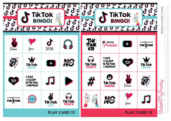 FREE Printable TikTok Bingo Game Cards 