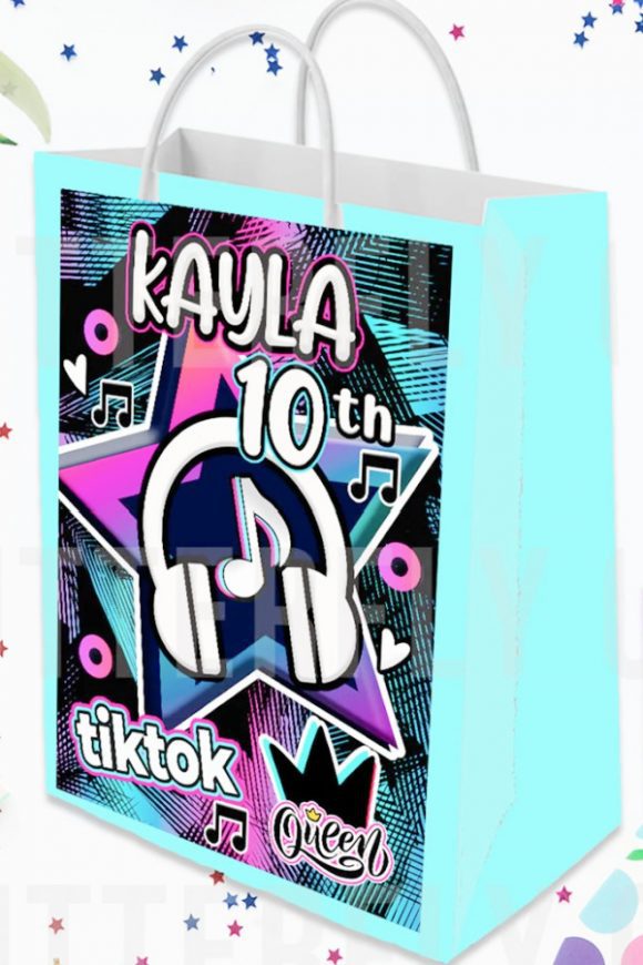 TikTok Party Favor Bag Labels