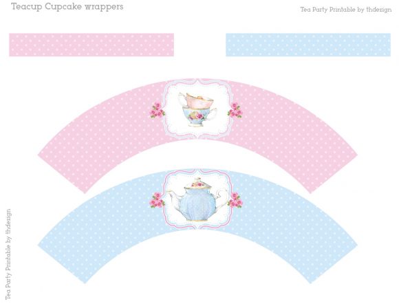 Tea Party Cupcake Wrappers