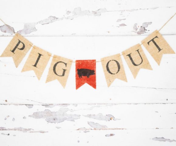 BBQ Burlap Banner