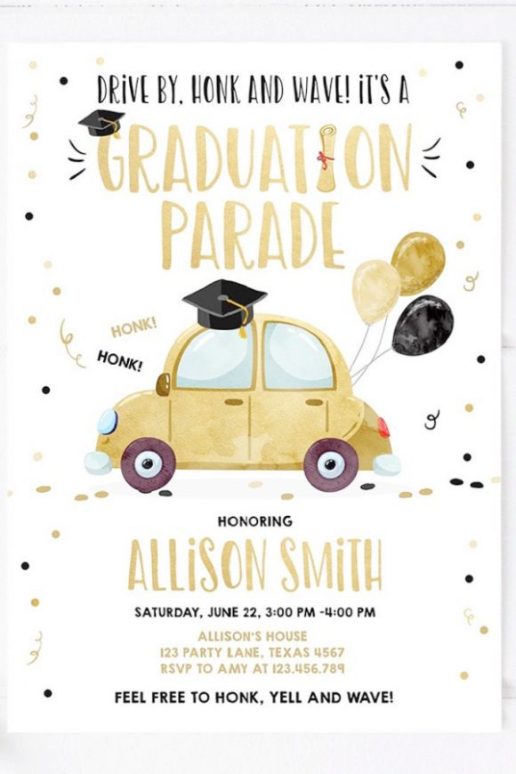 Drive-By Graduation Invitation