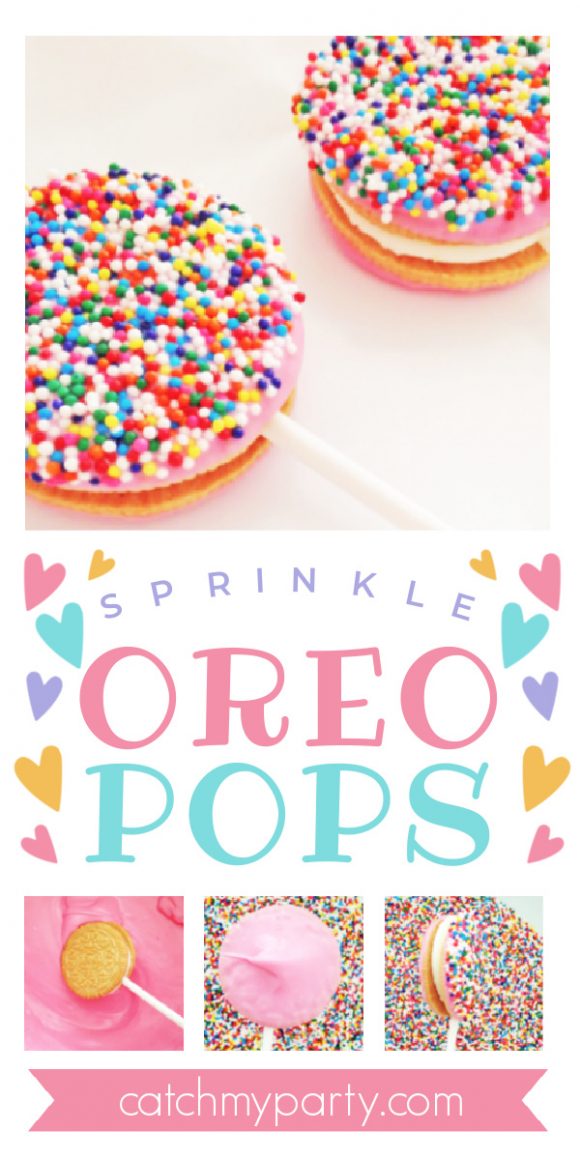 Make these Quick and Easy Sprinkle Oreo Pops!