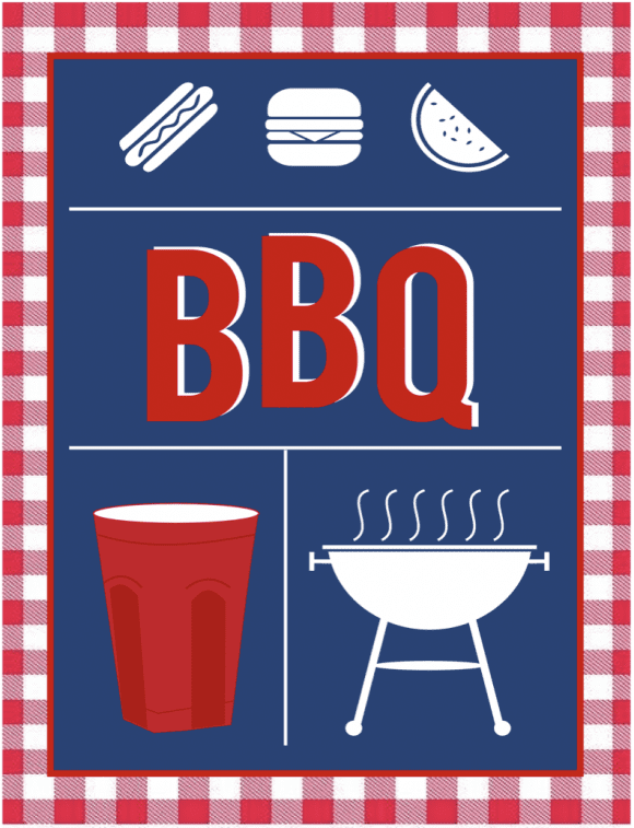 FREE Printable Solo cup BBQ poster