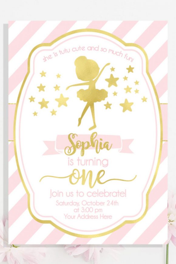 Ballerina Party Invitation