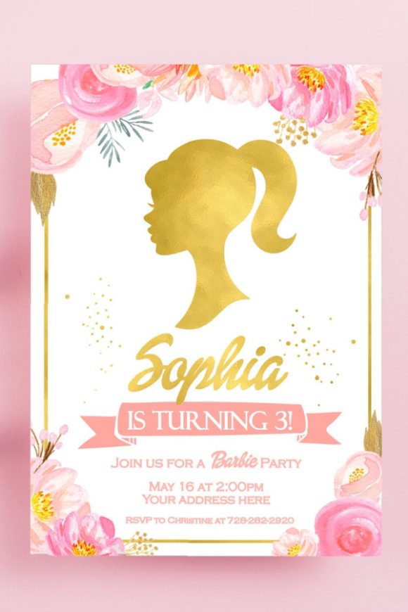 Barbie Party Invitation