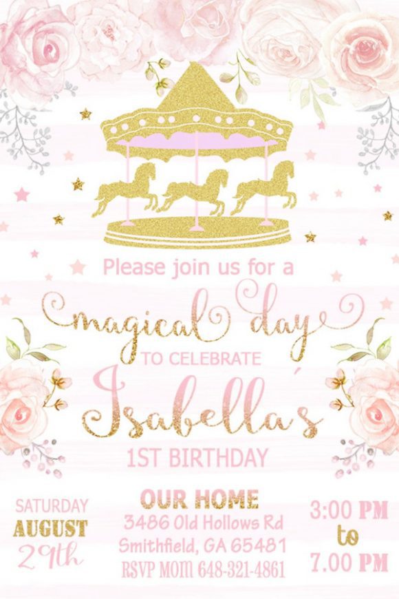 Carousel Party Invitation