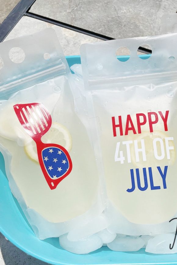 4th of July Adult Drink Pouches| CatchMyParty.com