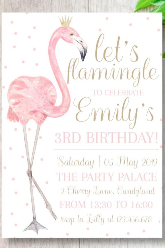 Flamingo Party Invitation