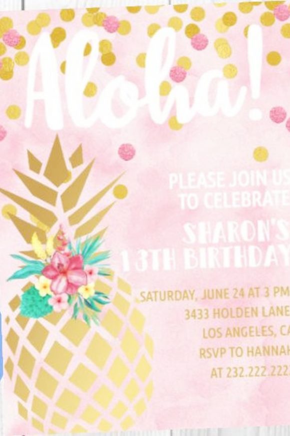 Luau Party Invitation