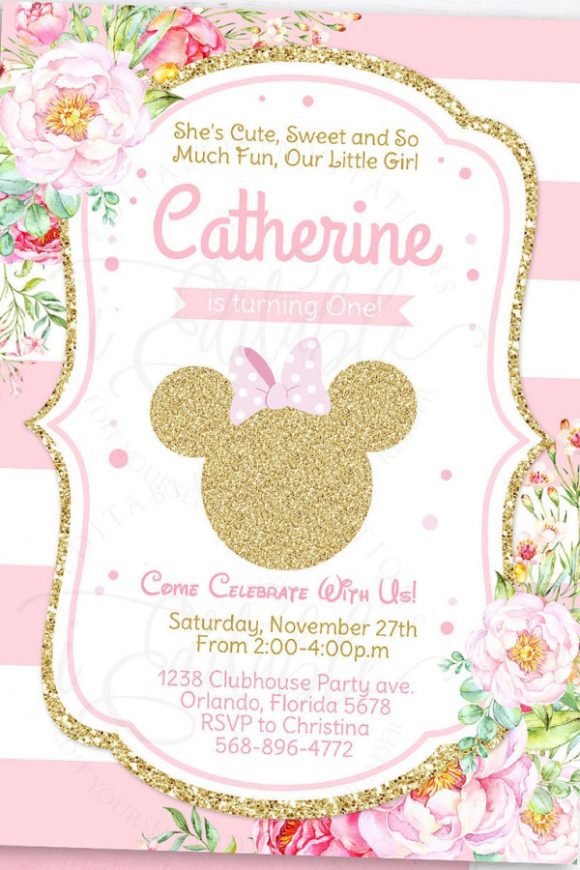 Minnie Mouse Party Invitation
