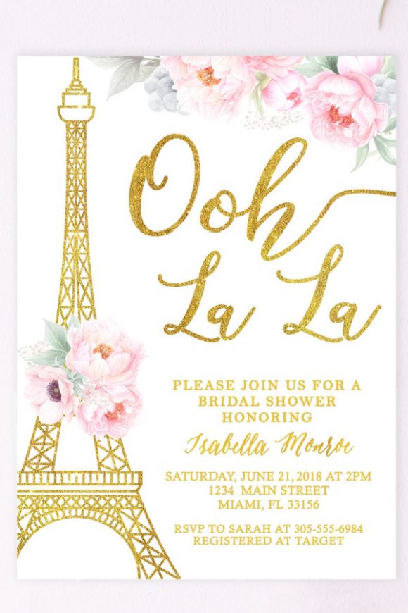 Parisian Party Invitation