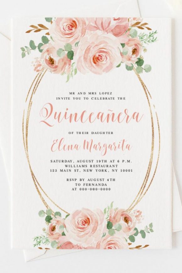 Quinceanera Party Invitation