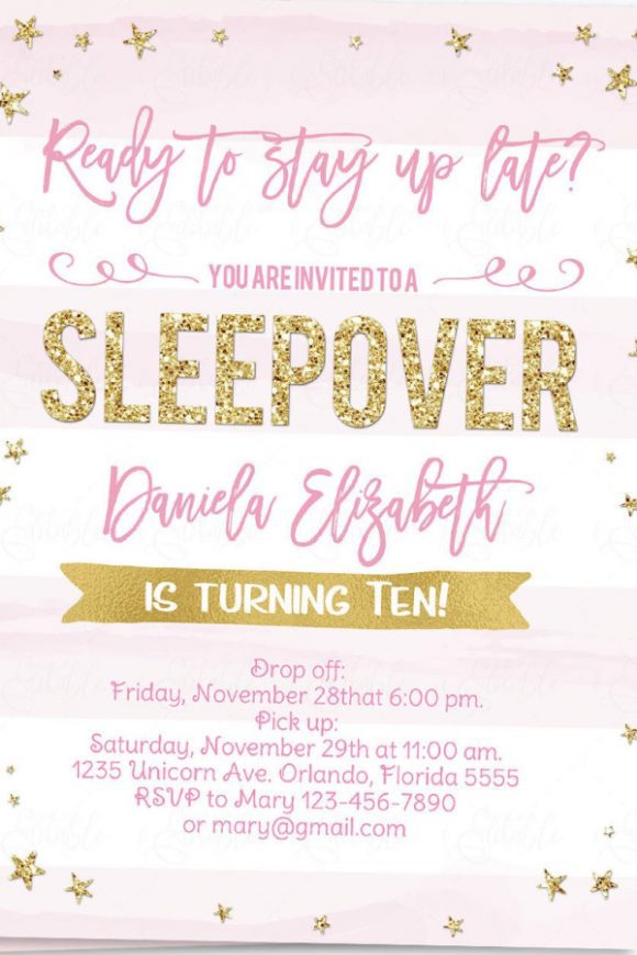 Sleepover Party Invitation