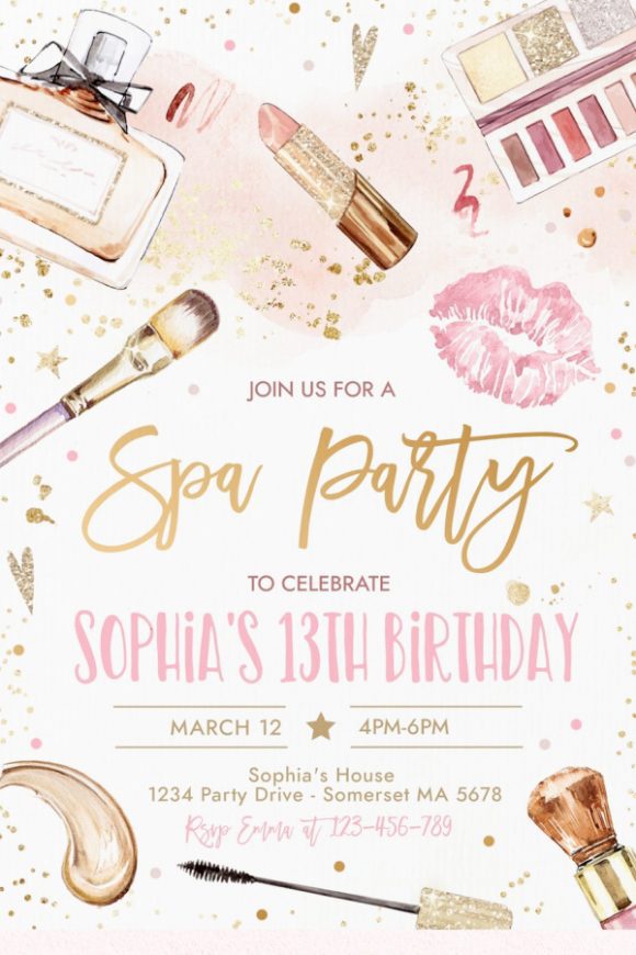 Spa Party Invitation